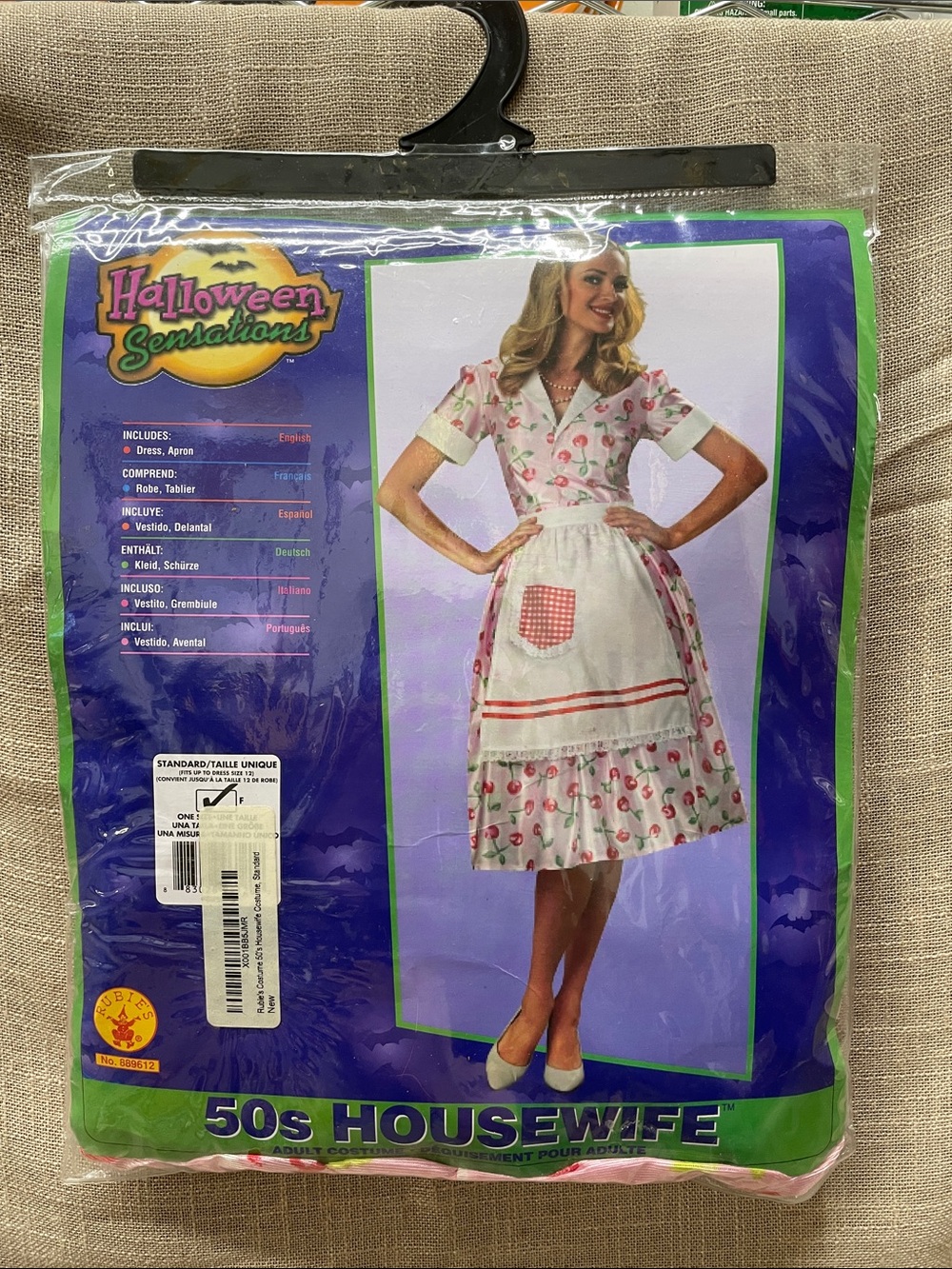Rubie's 50s Housewife Costume - Pink, White, Red